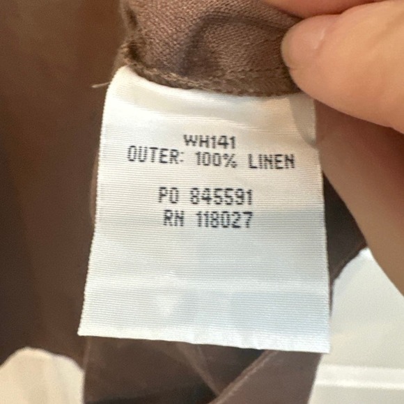 Boden 16L 100% Linen Brown Short Sleeve Midi Dress - Picture 5 of 6